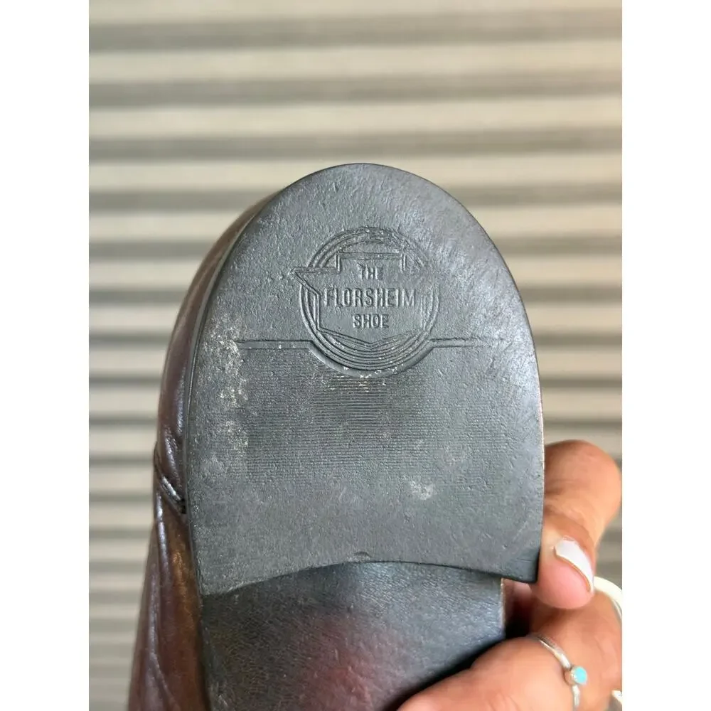 Florsheim Brown Leather Kiltie Tassel Loafers Men’s US 10.5 A Vintage Moc Toe